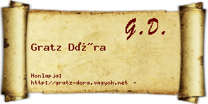 Gratz Dóra névjegykártya